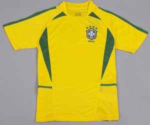 Shirt Front, Brazil 2002 Home World Cup Short-Sleeve Kit