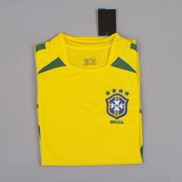 Shirt Front Alternate, Brazil 2002 Home World Cup Short-Sleeve Kit