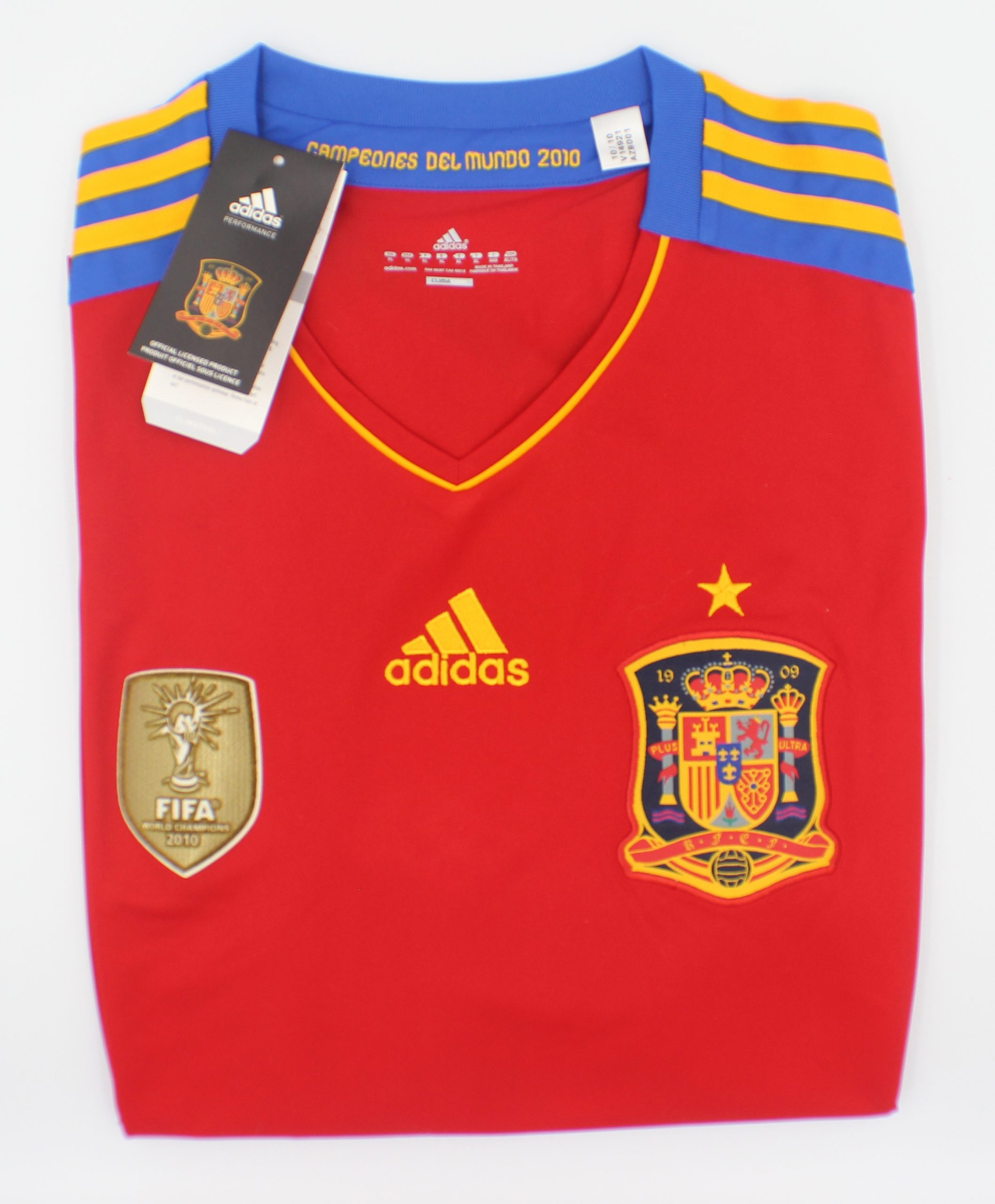 RETRO 2010 FIFA_WORLD CUP FINAL JERSEYS WITH STAR SPAIN HOME JERSEYS 