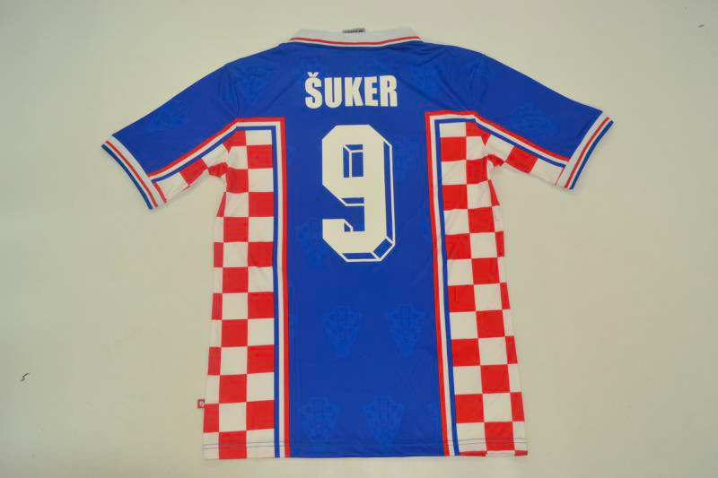 Set Flock Nameset home Trikot jersey shirt Kroatien Croatia Hrvatska 1998 