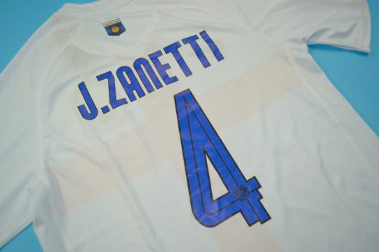 Zanetti Nameset Alternate, Inter Milan 2007-2008 Away Centenary Short-Sleeve