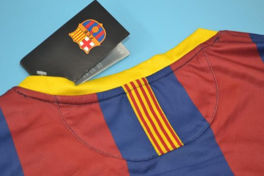 Shirt Collar Back, Barcelona 2011-2012 Home Short-Sleeve