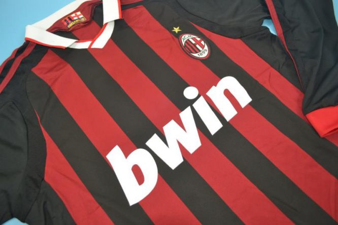 Bevoorrecht Morse code Overtuiging AC Milan 2009-2010 Home Long-Sleeve Jersey [Free Shipping]