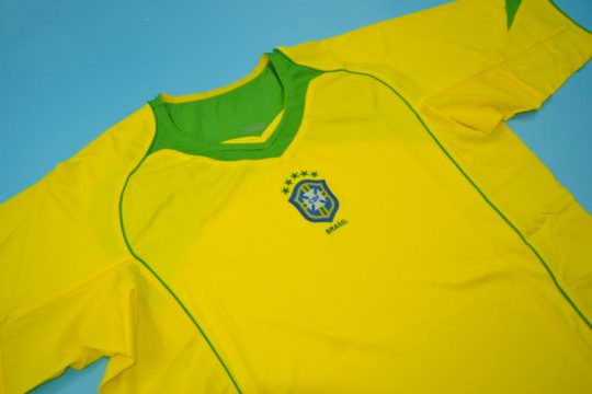 Shirt Front Alternate, Brazil 2004 Home Copa America Short-Sleeve
