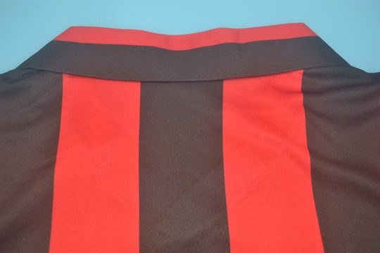 Shirt Collar Back, AC Milan 1990-1991 European Cup Logo Short-Sleeve