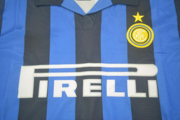 Shirt Front Closeup, Inter Milan 1998-1999 Home Short-Sleeve Kit