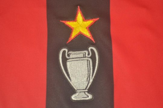 Shirt European Club Emblem, AC Milan 1990-1991 European Cup Logo Short-Sleeve