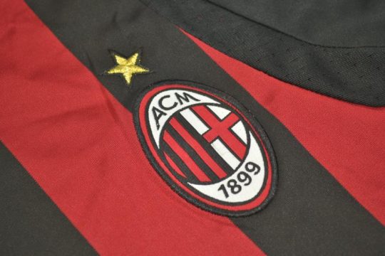 Shirt AC Milan Emblem, AC Milan 2009-2010 Home Long-Sleeve Kit