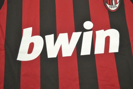 Shirt Bwin Sign, AC Milan 2009-2010 Home Long-Sleeve Kit