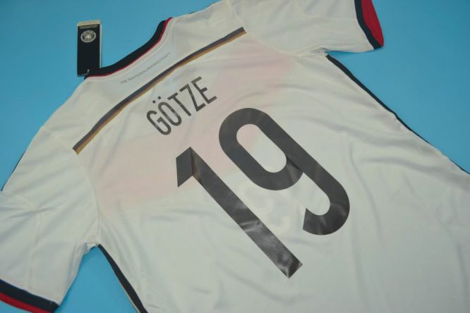 Gotze Nameset Alternate, Germany 2014 World Cup Home