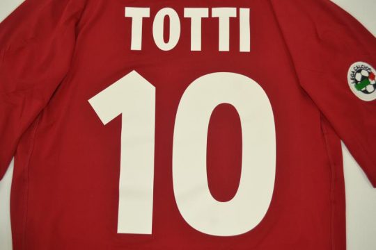 Totti Back Alternate, AS Roma 2000-01 Short-Sleeve Home Kit