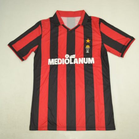 Shirt Front, AC Milan 1990-91 With Intercontinental Cup Logo Short-Sleeve Kit