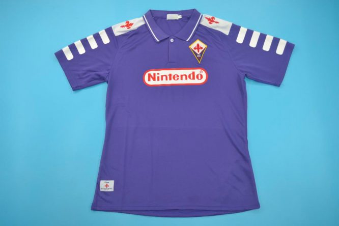 Fiorentina 1998-99 Home Short-Sleeve "Nintendo" Jersey [Free Shipping]