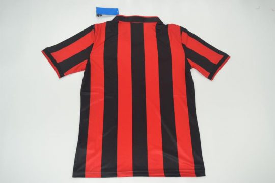 Shirt Back Blank, AC Milan 1991-1992 Home Short-Sleeve Kit