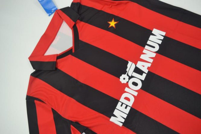 Shirt Front Alternate, AC Milan 1991-1992 Home Short-Sleeve Kit