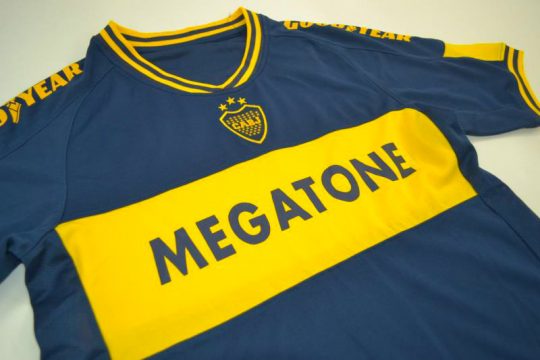 Shirt Front Alternate, Boca Juniors 2007 Home Short-Sleeve