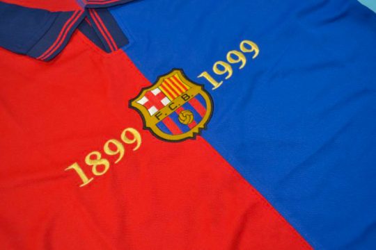 Shirt Front Closeup, Barcelona 1999-00 Long-Sleeve