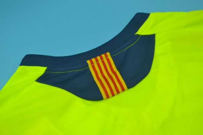 Shirt Collar Back, Barcelona 2005-2006 Away Long-Sleeve