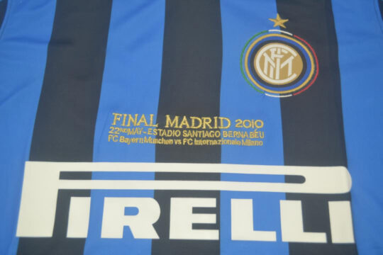 Shirt Front Closeup, Inter Milan 2009-2010 European Cup Final Home Long-Sleeve Kit