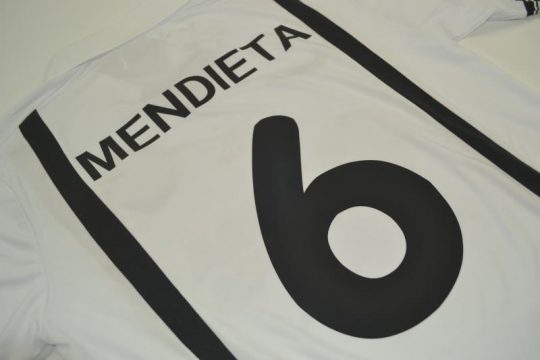 Mendieta Nameset Alternate, Valencia 2000-2001 Home Short-Sleeve Kit UCL Final