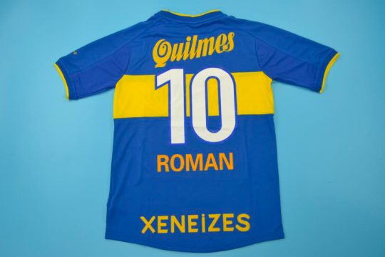 Roman Nameset Alternate, Boca Juniors 1999-2000 Home Short-Sleeve