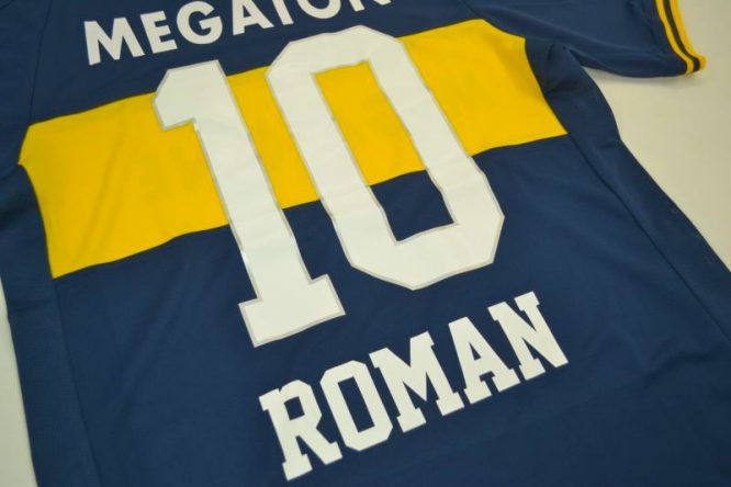Roman Nameset Alternate, Boca Juniors 2007 Home Short-Sleeve