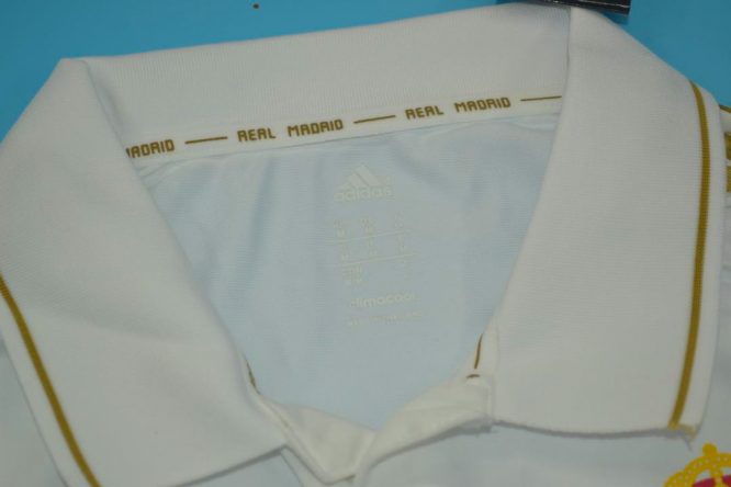 Shirt Collar Front, Real Madrid 2011-2012 Home Long-Sleeve