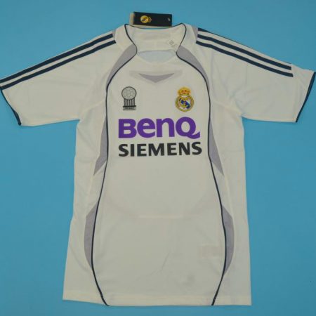 Shirt Front, Real Madrid 2006-2007 Home Short-Sleeve