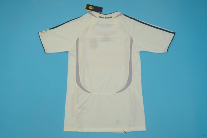 Shirt Back Blank, Real Madrid 2006-2007 Home Short-Sleeve