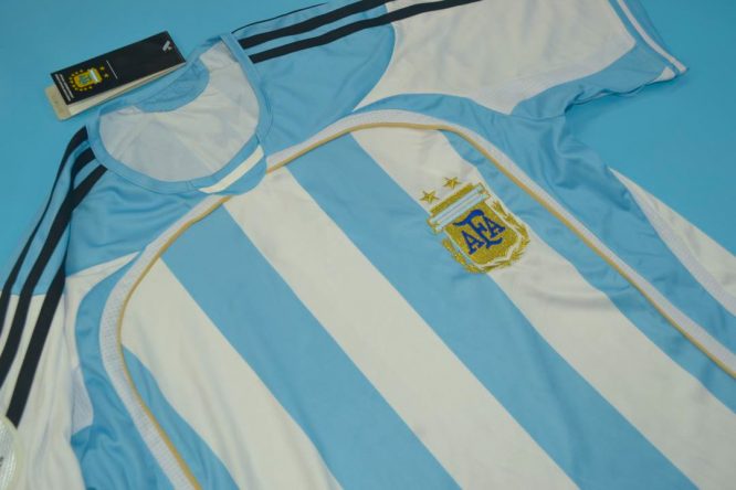 Shirt Front Alternate, Argentina 2006 World Cup Home Short-Sleeve