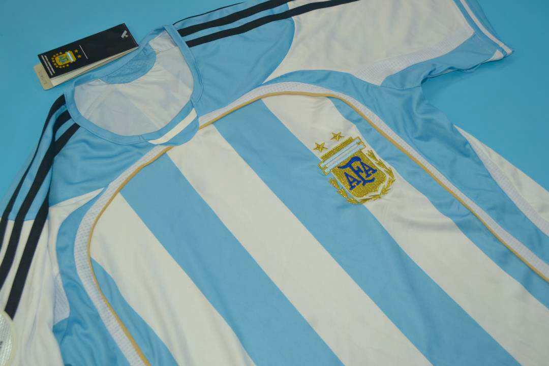 Argentina Messi #19 Retro Jersey Home World Cup 2006
