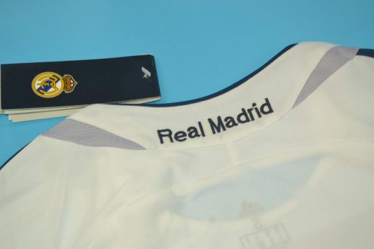 Shirt Collar Back, Real Madrid 2006-2007 Home Short-Sleeve
