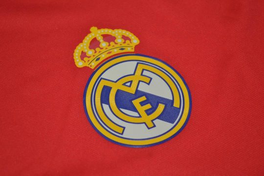 Shirt Real Madrid Emblem, Real Madrid 2011-2012 Away Red Long-Sleeve