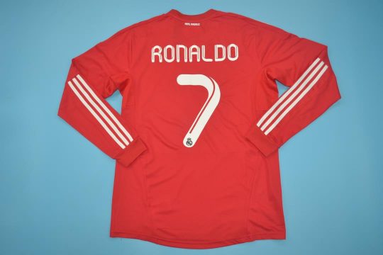 Cristiano Ronaldo Nameset, Real Madrid 2011-2012 Away Red Long-Sleeve