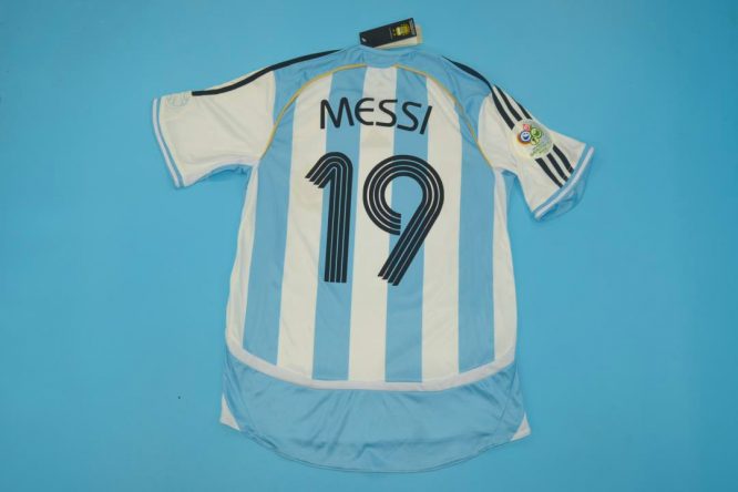 Messi Nameset, Argentina 2006 World Cup Home Short-Sleeve