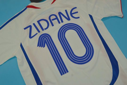 Zidane Nameset Alternate, France 2006 Away World Cup Final