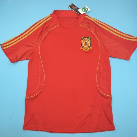 Jersey Front, Spain Euro 2008 Home Short-Sleeve