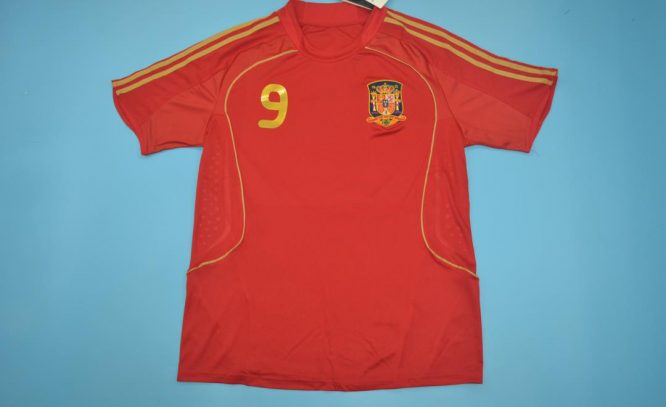 Torres Nameset Front, Spain Euro 2008 Home Short-Sleeve