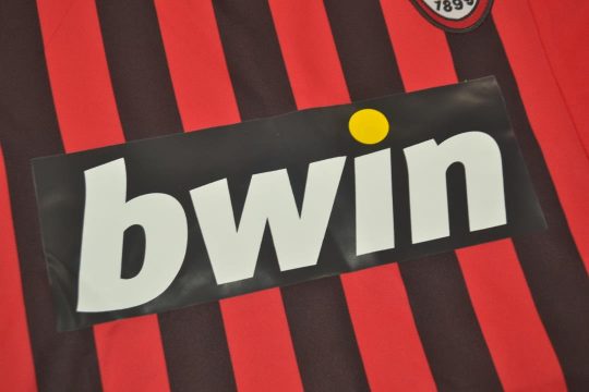 Shirt Bwin Imprint, AC Milan 2007-2008 Home Short-Sleeve