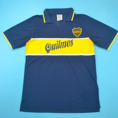 1996/97 BOCA JUNIORS Heim Maradona 10 Fußball Trikot Jersey Vintage Retro Shirt 