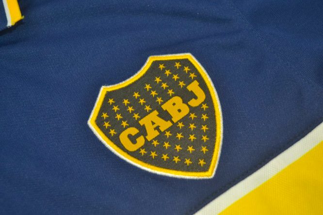 Shirt Boca Juniors Emblem, Boca Juniors 1996-1997 Home Short-Sleeve