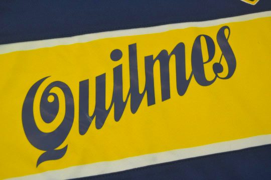 Shirt Quilmes Sponsor, Boca Juniors 1996-1997 Home Short-Sleeve