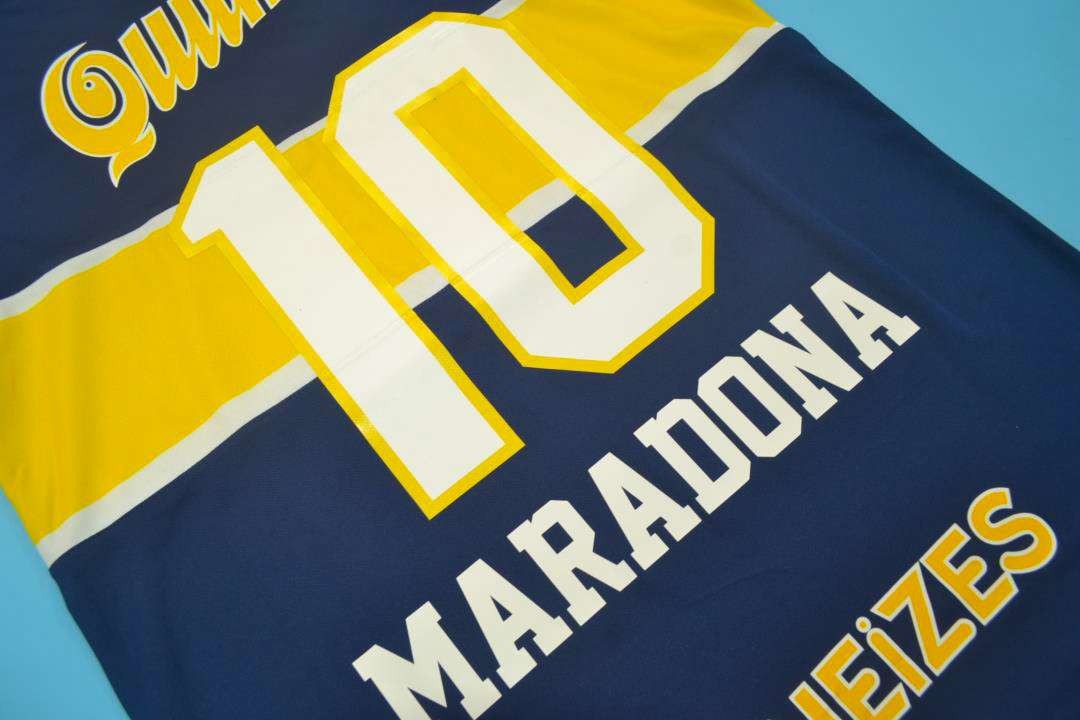 1996/97 BOCA JUNIORS Auswärts Maradona 10 Fußball Trikot Vintage Retro Shirt 
