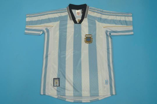 Shirt Front, Argentina 1998 World Cup Home Short-Sleeve