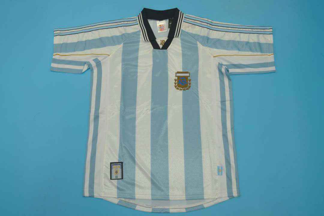 Set Flock Nameset home Trikot jersey shirt Argentinien Argentina 1998 