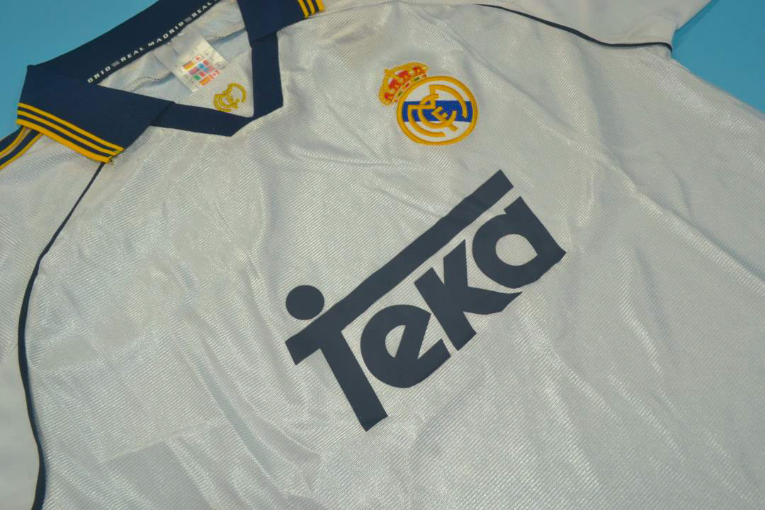 buik domein Portier Real Madrid 1998-2000 Home Vintage Jersey [Free Shipping]