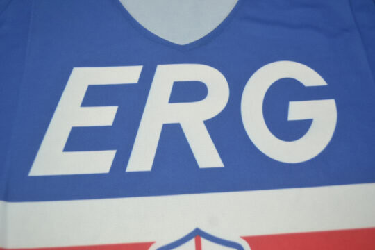 Shirt Sponsor, Sampdoria 1990-1991 Short-Sleeve Jersey