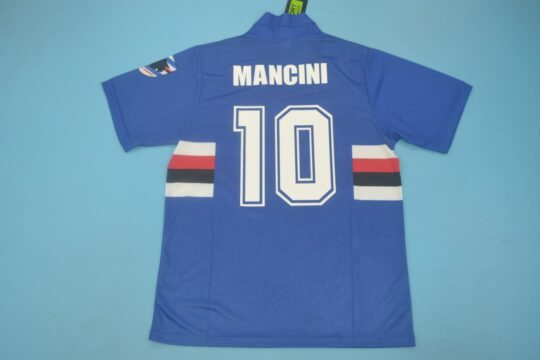 Mancini Nameset, Sampdoria 1990-1991 Short-Sleeve Jersey