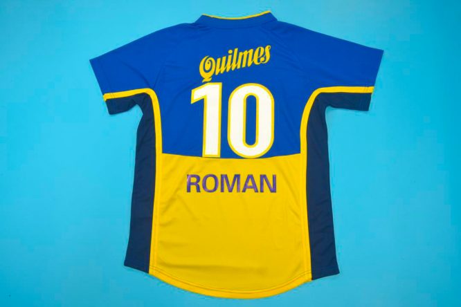 Roman Nameset, Boca Juniors 2000-2001 Home Short-Sleeve