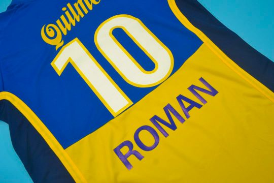 Roman Nameset Alternate, Boca Juniors 2000-2001 Home Short-Sleeve
